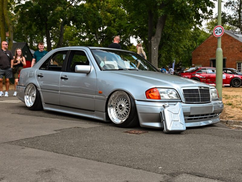 Bagged W202 C-Class on BBS RS, Cardiff, Wales, UK